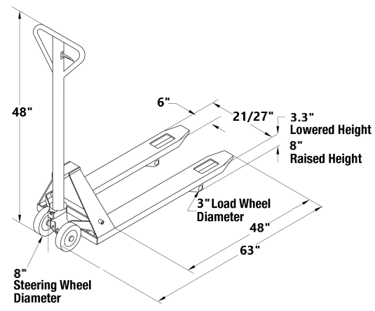 Lbs Capacity Heavy Duty Manual Premium Pallet Jack